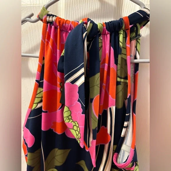 Trina Turk Vibrant Floral Halter Dress Size Large NWT - Picture 3 of 5
